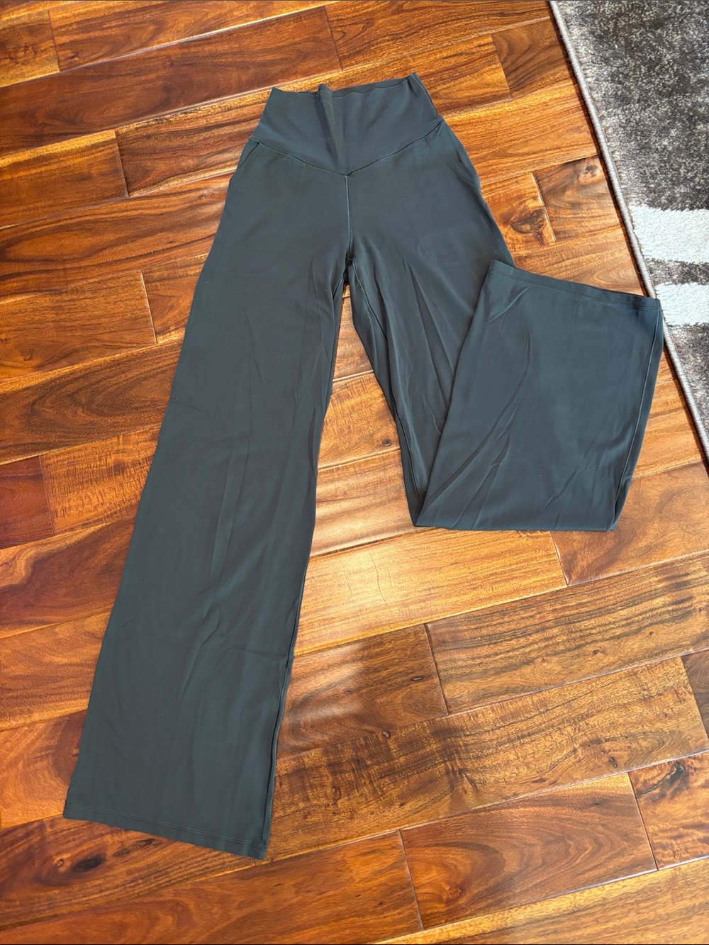 aerie Charcoal Wide Leg High-Rise Pants